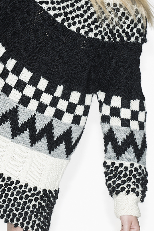 Free Knitting Pattern for a Womans Fair Isle Pullover