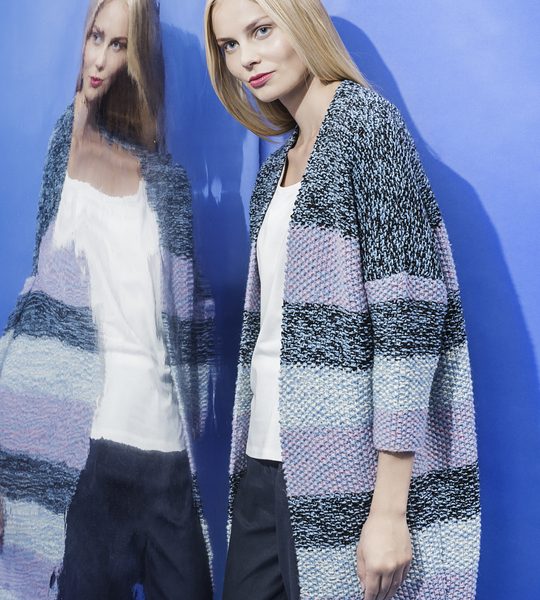 Free Knitting Pattern for a Woman’s Moss Stitch Cardigan