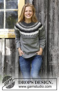 Free Knitting Pattern for a Women’s Sweater Night Shades