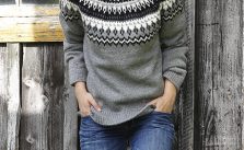 Free Knitting Pattern for a Women’s Sweater Night Shades