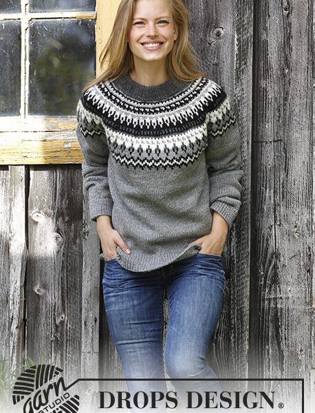 Free Knitting Pattern for a Women’s Sweater Night Shades