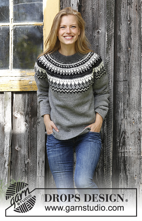 Free Knitting Pattern for a Women's Sweater Night Shades