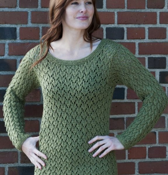 Free Knitting Pattern for an All Over Lace Tunic