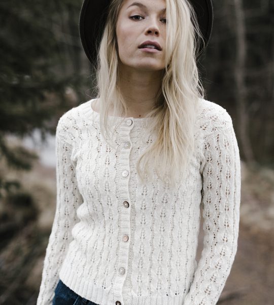 Free Knitting Pattern for an Allover Lace Cardigan