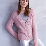 Free Knitting Pattern for an Easy V-Neck Jacket