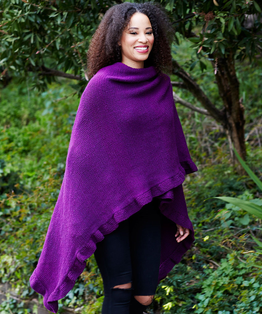 Free Knitting Pattern for an Effortlessly Chic Ruana