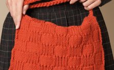 Free Knitting Pattern for a Textured Checkered Bag