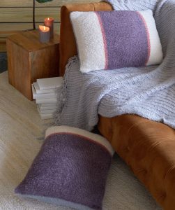 Free Knitting Pattern for Color-Block Knit Pillows