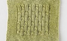 Free Knitting Pattern for a Bamboo Rib Dishcloth