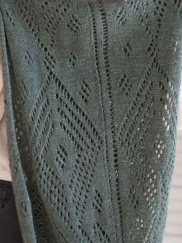 Free Knitting Pattern for a Lacy Stole Gianna