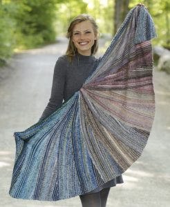 Free Knitting Pattern for a Night Butterfly Shawl