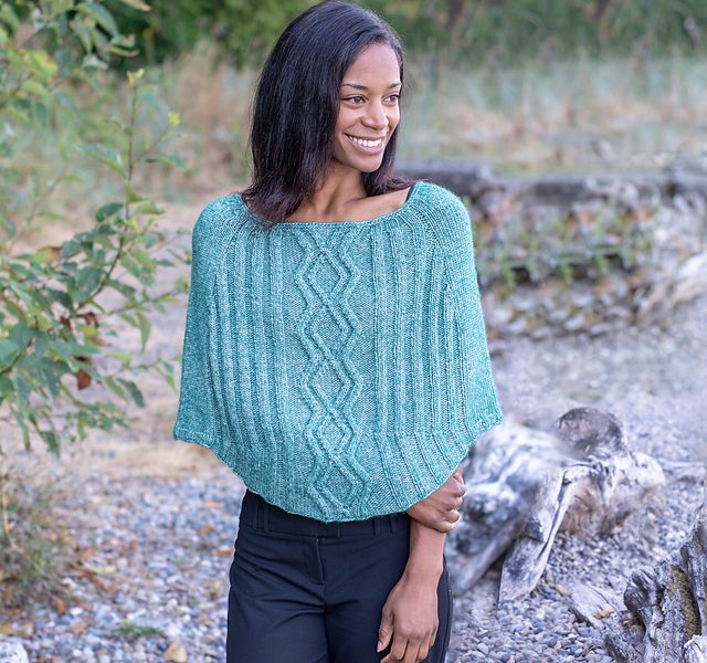 Free Knitting Pattern for a Wyatt Jade Poncho