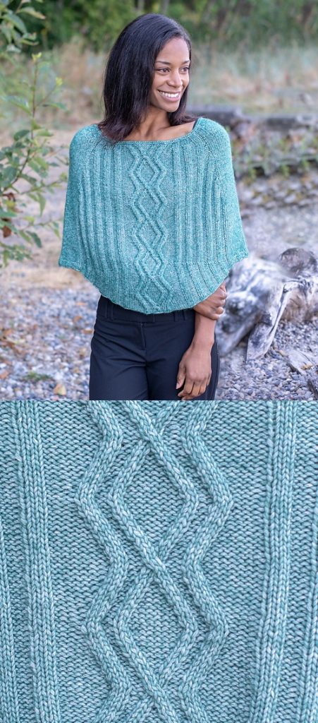 Free Knitting Pattern for a Wyatt Jade Poncho