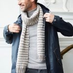 Free Knitting Pattern for an Easy Men's Scarf with Stripes