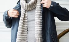 Free Knitting Pattern for an Easy Men’s Scarf with Stripes