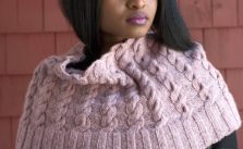 Free Knitting Pattern for a Cabled Capelet Josie