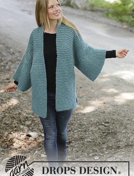 Free Knitting Pattern for a Garter Stitch Jacket Emerald Isle