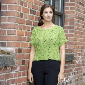 Free Knitting Pattern for a Lace Spritely Top