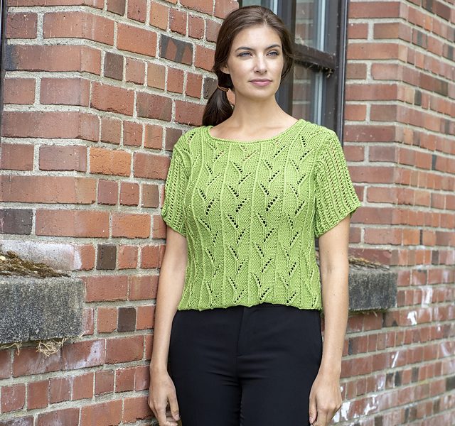 Free Knitting Pattern for a Lace Spritely Top
