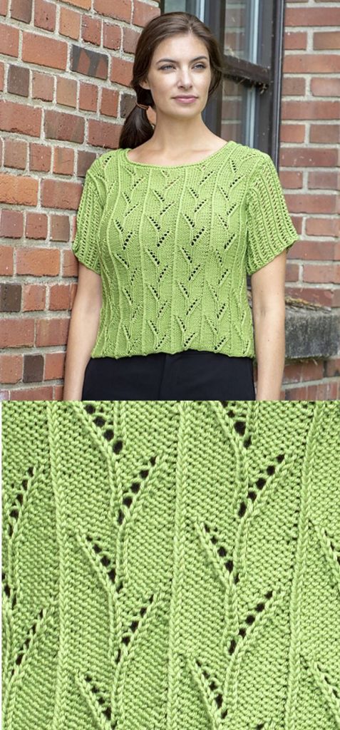 Free Knitting Pattern for a Lace Spritely Top