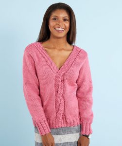 Free Knitting Pattern for a Lovely Cable Knit Sweater