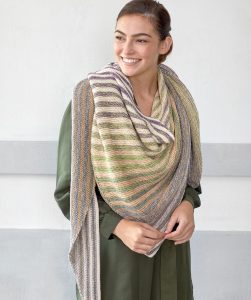 Free Knitting Pattern for a Shifting Stripes Shawl