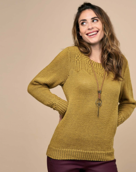 Free Knitting Pattern for a Wrap Yoke Sweater