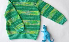 Free Knitting Patterns for a Baby and Kids Sweater Stripe-o-saurus