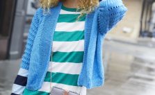 Free Knitting Pattern for a Top Down Cropped Cardigan