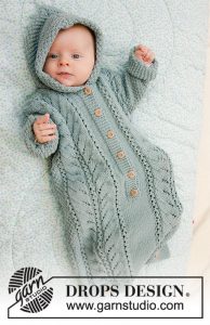 Free Knitting Pattern for Cable Snooze Baby Sleeping Bag