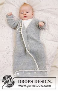 Free Knitting Pattern for Catch a Wink Baby Sleeping Bag