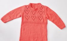 Free Knitting Pattern for Child’s Heart Yoke Tunic