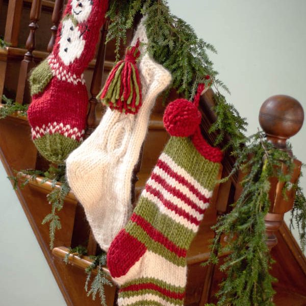Free Knitting Pattern for Christmas Stockings