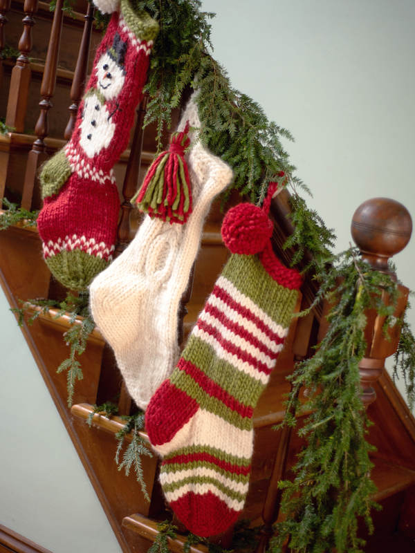 Free Knitting Pattern for Christmas Stockings