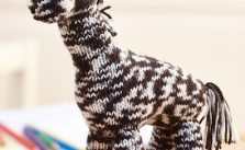 Free Knitting Pattern for Zebra Paul Toy