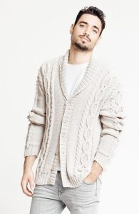Free Knitting Pattern for a Cabled Man’s Cardigan