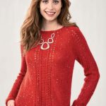 Free Knitting Pattern for a Glitzy Christmas Jumper