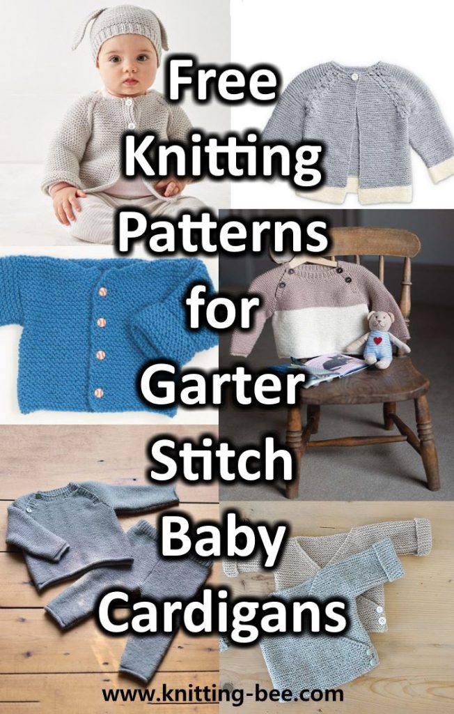 Free Knitting Pattern Garter Stitch Baby Cardigan Downloadable NOW