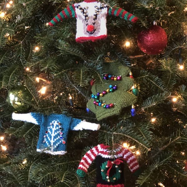 Free Knitting Pattern for Tiny Ugly Christmas Sweater Ornaments