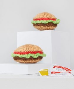 Free Knitting Pattern for a Yummy Knit Hamburgers