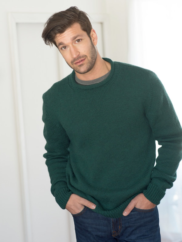 Free Knitting Pattern for an Easy Man's Sweater Anthony