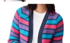 Free Knitting Pattern for a Cropped Raglan Knit Cardigan