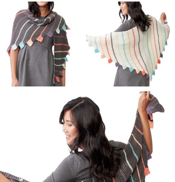Free Knitting Pattern for a Pantone Radiant Wrap