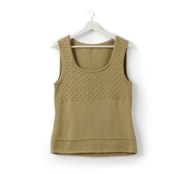 Free Knitting Pattern for an Easy Women’s Tank Top