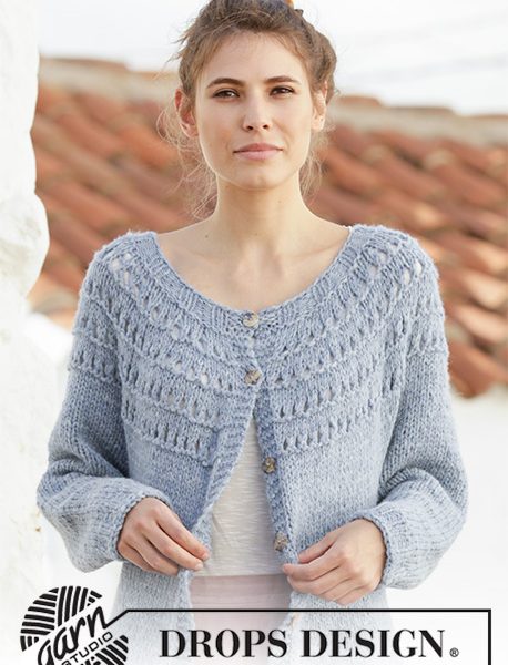 Free Knitting Pattern for a April Showers Jacket