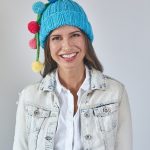 Free Knitting Pattern for Ribbed Hat with Pompom Tassels