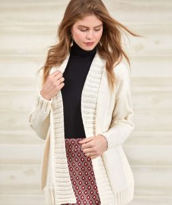 Free Knitting Pattern for a Long Everyday Cardigan for Women