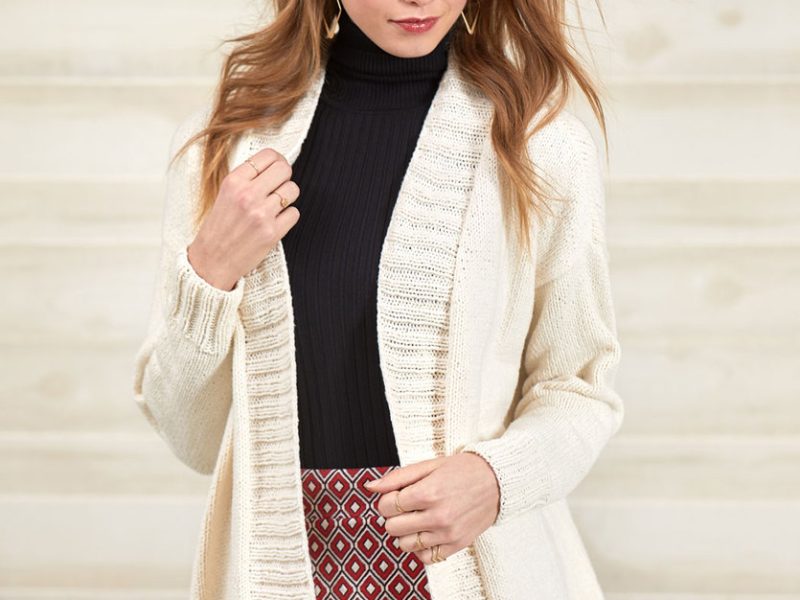Free Knitting Pattern for a Long Everyday Cardigan for Women