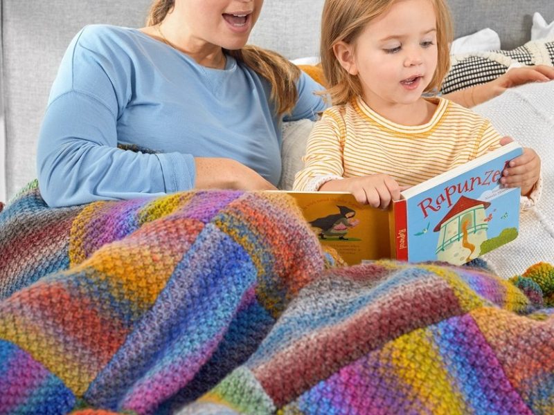 Free Knitting Pattern for a Great Squares Knit Blanket