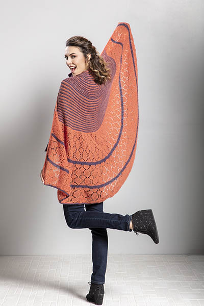 Free Knitting Pattern for a Lace Shawl Magma